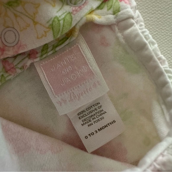 Janie and Jack 0-3 Months Baby Girl Floral Romper - Picture 5 of 7